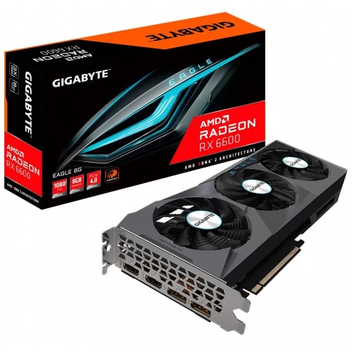 Видеокарта GIGABYTE Radeon RX 6600 EAGLE 8G (GV-R66EAGLE-8GD), Retail 5