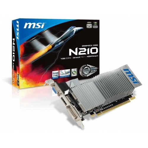 Видеокарта MSI GeForce 210 LP 1GB (N210-1GD3/LP), Retail 9