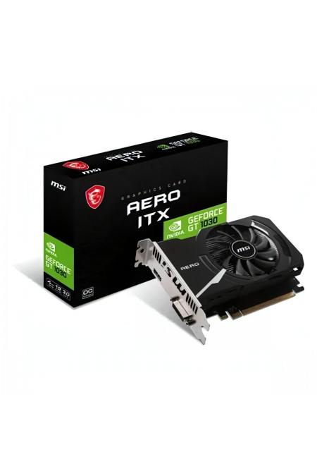 Видеокарта MSI GeForce GT 1030 AERO ITX 4GD4 OC, Retail 1
