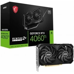 Видеокарта MSI GeForce RTX 4060 Ti VENTUS 2X BLACK 8GB OC (602-V515-06S), Retail