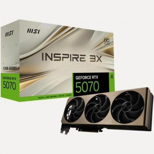 Видеокарта MSI GeForce RTX 5070 INSPIRE 3X OC 12GB, Retail 