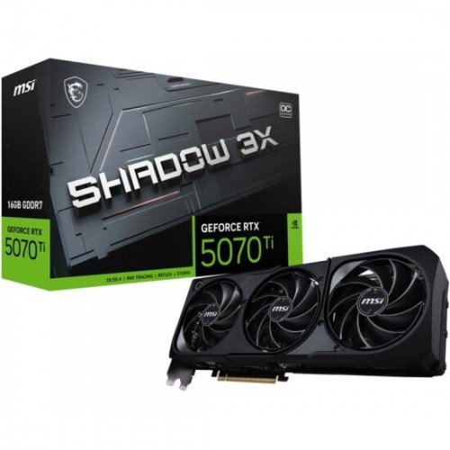 Видеокарта MSI GeForce RTX 5070 TI SHADOW 3X OC 16GB, Retail 