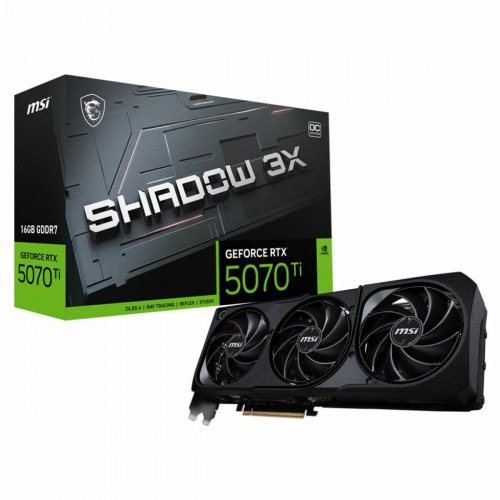 Видеокарта MSI GeForce RTX 5070 TI SHADOW 3X OC 16GB, Retail 
