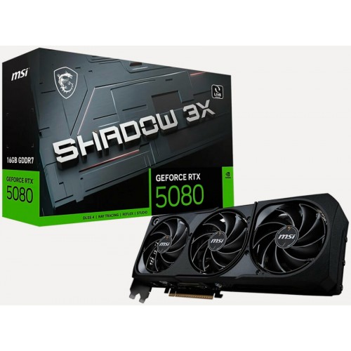 Видеокарта MSI GeForce RTX 5080 16GB SHADOW 3X, Retail 
