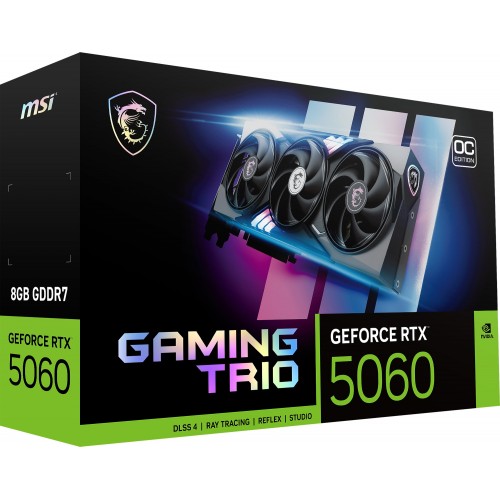 Видеокарта MSI nVidia GBeForce RTX 5060 8GB GBaminGB Trio OC, Retail 5