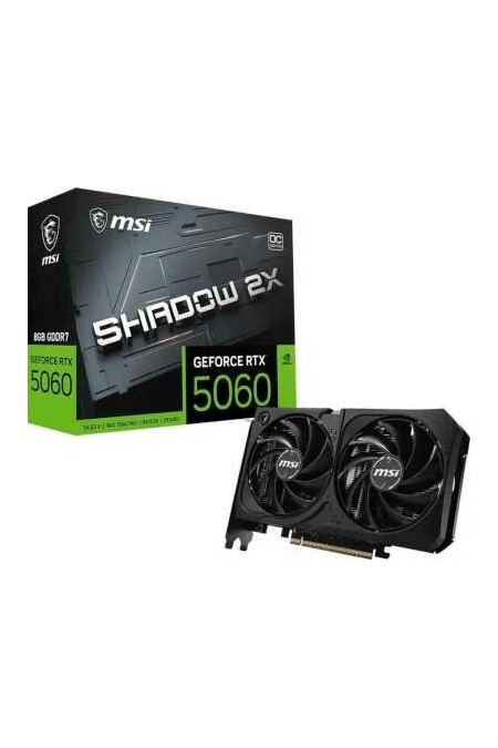 Видеокарта MSI nVidia GeForce RTX 5060 8GB Shadow 2X OC MAX, Retail 1