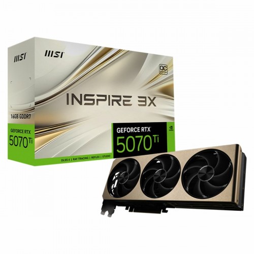 Видеокарта MSI nVidia GeForce RTX 5070 Ti 16GB Inspire 3X OC Plus, Retail 