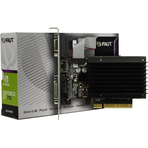 Видеокарта Palit GeForce GT 710 Silent 2GB (NEAT7100HD46-2080H), Retail 1
