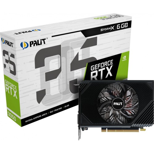 Видеокарта Palit GeForce RTX 3050 StormX 6GB (NE63050018JE-1070F), Retail 7