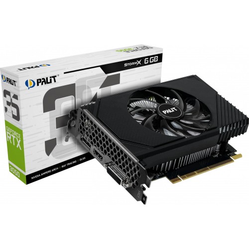Видеокарта Palit GeForce RTX 3050 StormX 6GB (NE63050018JE-1070F), Retail 8