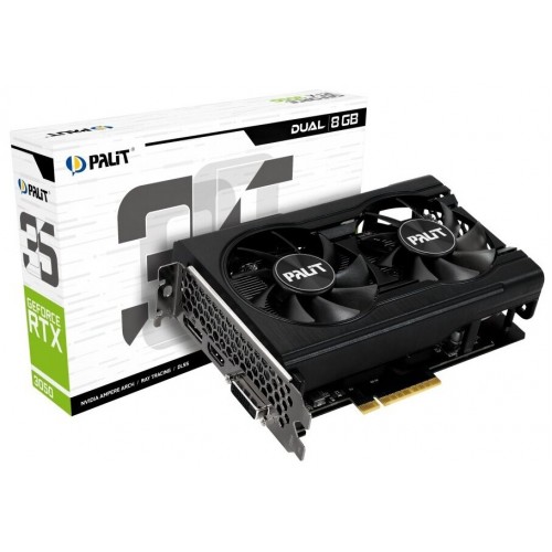 Видеокарта Palit nVidia GeForce RTX 3050 DUAL 8GB (NE63050018P1-1070D V1), Retail 