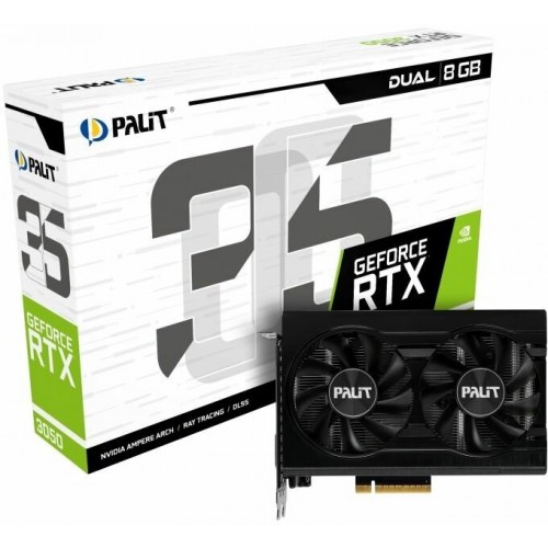 Видеокарта Palit nVidia GeForce RTX 3050 DUAL 8GB (NE63050018P1-1070D V1), Retail 1