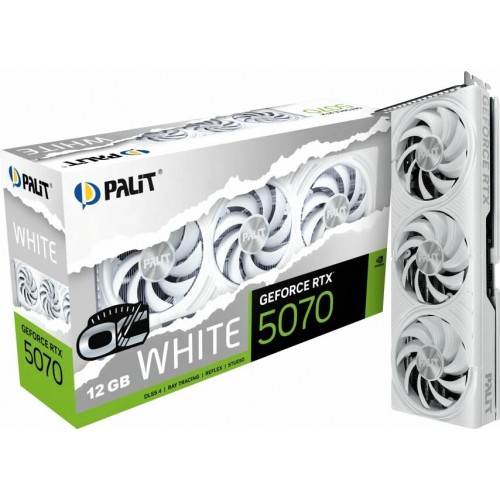 Видеокарта Palit nVidia GeForce RTX 5070 White OC 12GB (NE75070U19K9-GB2050W), Retail 9