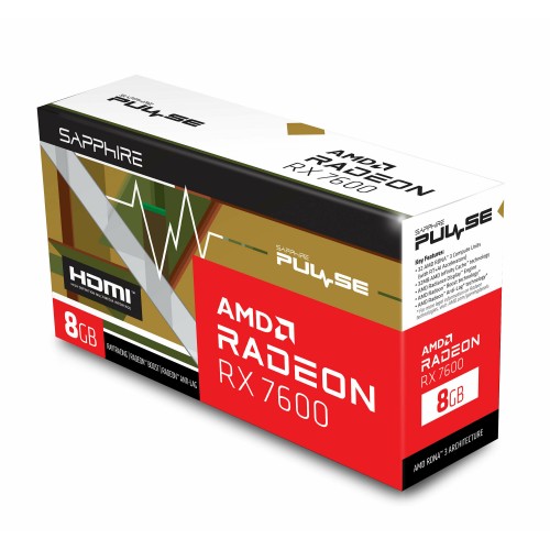 Видеокарта Sapphire Radeon RX7600 PULSE 8GB (11324-01-20G), Retail 8