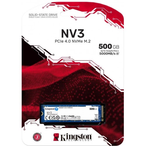 Внутренний SSD Kingston NV1 500 ГБ M.2 2280 (SNV3S/500G) 2