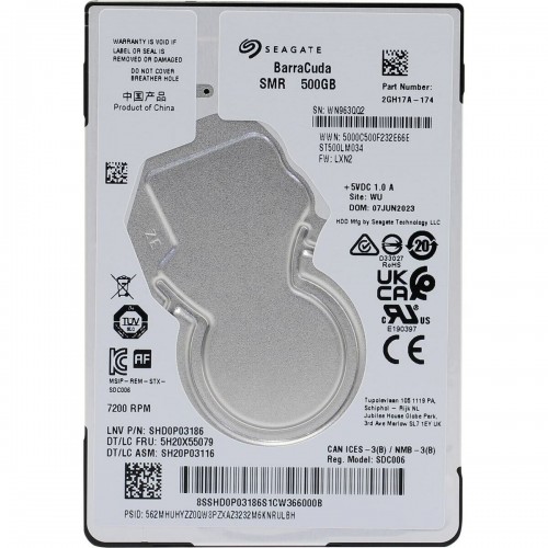 Внутренний HDD Seagate Barracuda Pro 7200rpm 500 ГБ SATA (ST500LM034) 6