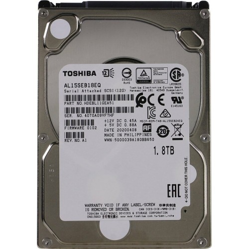Внутренний HDD Toshiba Enterprise Perfomance 10500RPM 1.8 ТБ (AL15SEB18EQ) 6