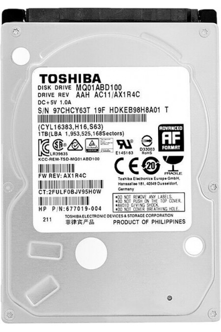 Внутренний HDD Toshiba Factory Recertified 1 ТБ (MQ01ABD100R) 