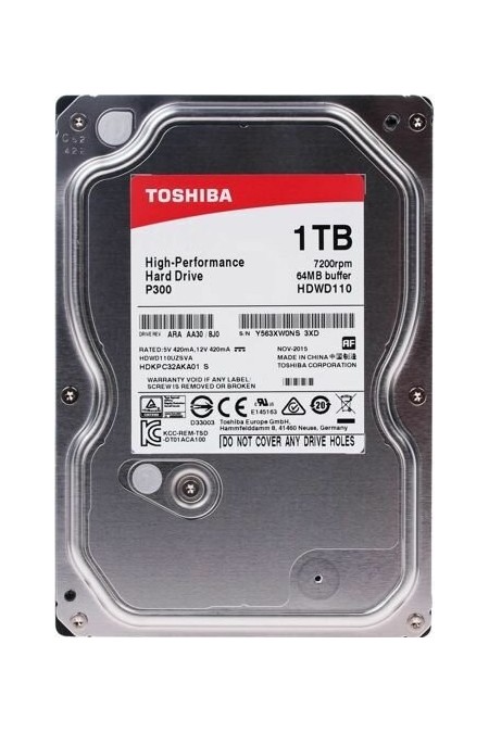 Внутренний HDD Toshiba P300 1 ТБ (HDWD110UZSVA) 