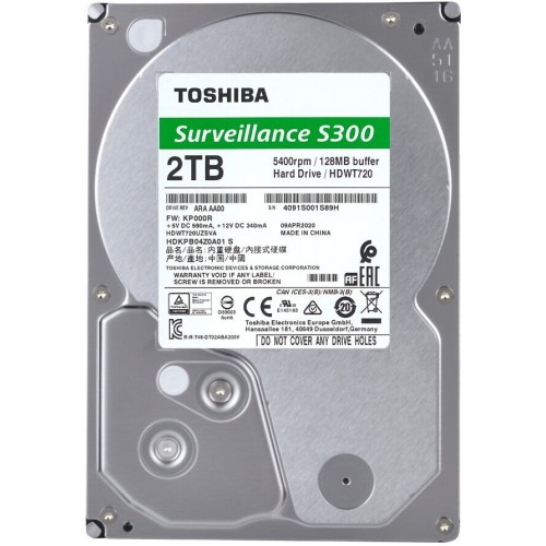 Внутренний HDD Toshiba S300 Surveillance 2 ТБ (HDWT720UZSVA) 1
