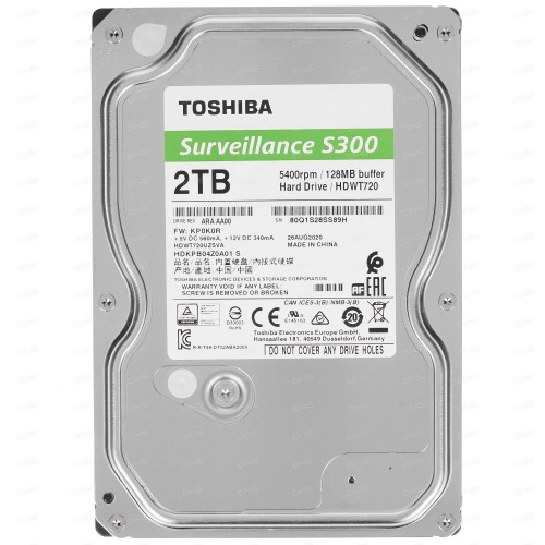 Внутренний HDD Toshiba S300 Surveillance 2 ТБ (HDWT720UZSVA) 7