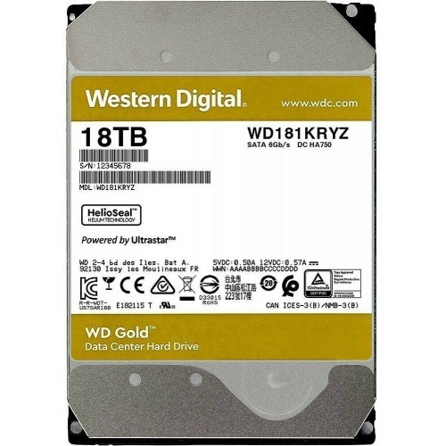 Внутренний HDD Western Digital Gold 18 ТБ (WD181KRYZ) 2