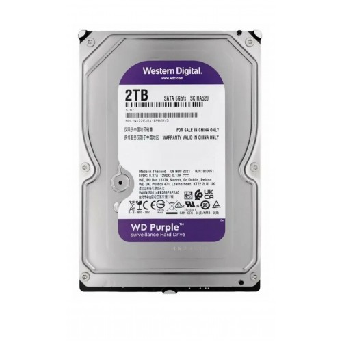 Внутренний HDD Western Digital Purple 2 ТБ (WD22PURZ) 8
