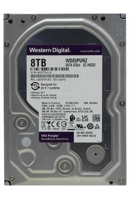 Внутренний HDD Western Digital Purple 5640 8 ТБ (WD85PURZ) 1