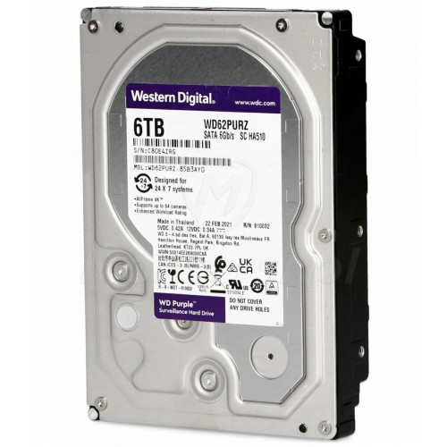 Внутренний HDD Western Digital Purple 6 ТБ (WD62PURZ) 9