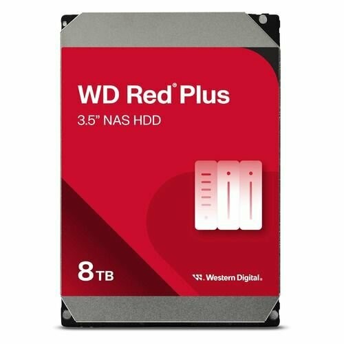Внутренний HDD Western Digital Red Plus 8 ТБ SATA-III (WD80EFPX) 
