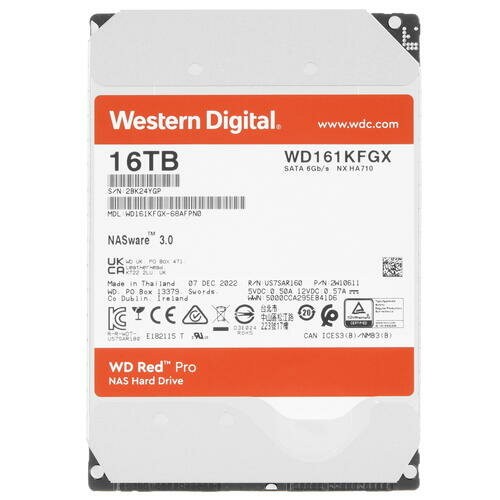 Внутренний HDD Western Digital Red Pro 16 ТБ (WD161KFGX) 6
