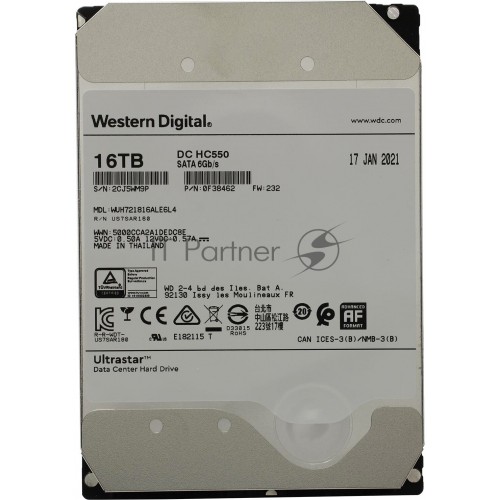 Внутренний HDD Western Digital Ultrastar DC HC550 16 ТБ (WUH721816ALE6L4) 6