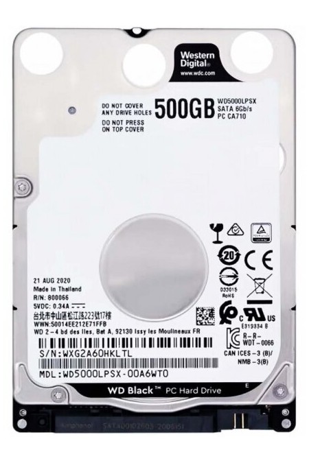 Внутренний HDD Western Digital WD Black 500 ГБ (WD5000LPSX) 