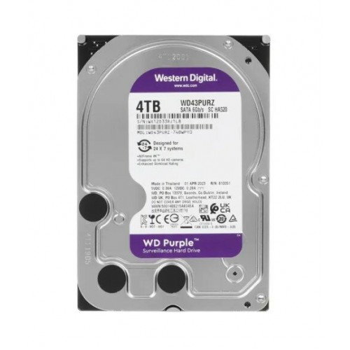 Внутренний HDD Western Digital WD Purple 4 ТБ (WD43PURZ) 