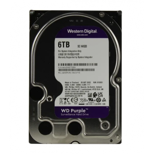 Внутренний HDD Western Digital WD Purple 6 ТБ SATA-III (WD63PURU) 