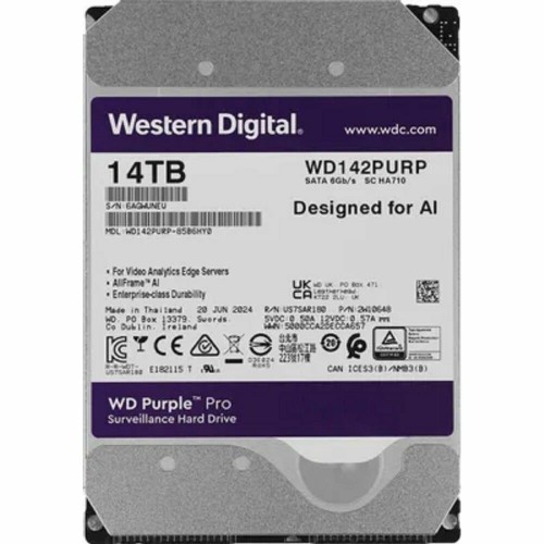 Внутренний HDD Western Digital WD Purple 7200 SATA3 14 ТБ (WD142PURP) 