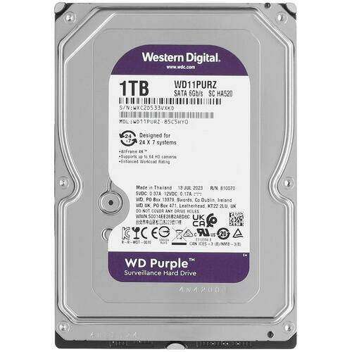 Внутренний HDD Western Digital WD Surveillance Purple 1 ТБ (WD11PURZ) 2