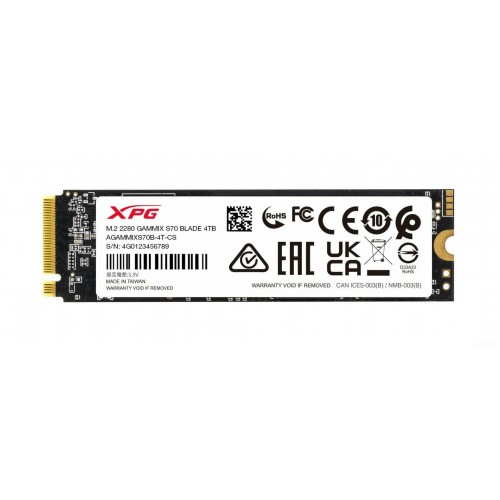 Внутренний SSD ADATA GAMMIX S70 BLADE 4 ТБ M.2 (AGAMMIXS70B-4T-CS) 1