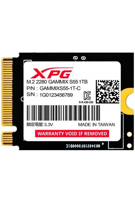 Внутренний SSD ADATA XPG Gammix S55 1 ТБ M.2 2230 (SGAMMIXS55-1T-C) 