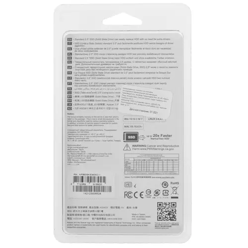 Внутренний SSD Apacer PANTHER 960 ГБ SATA (AP960GAS340XC-1) 9