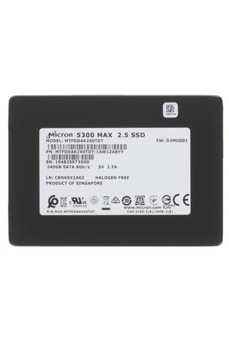 Внутренний SSD Crucial 5300 MAX 240 ГБ SATA (MTFDDAK240TDT-1AW1ZABYY) 1