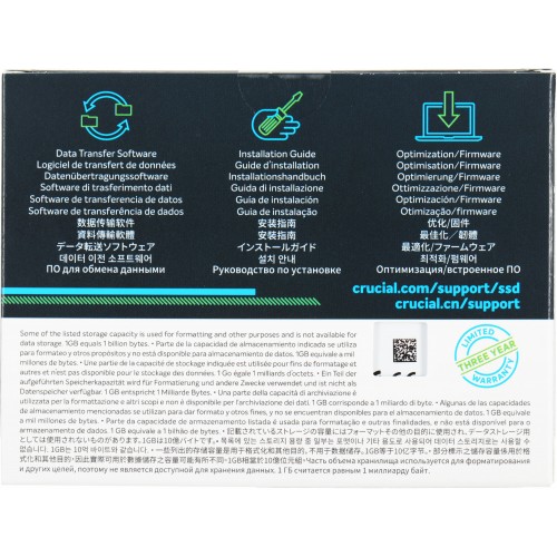 Внутренний SSD Crucial BX 500 ГБ SATA (CT500BX500SSD1) 8