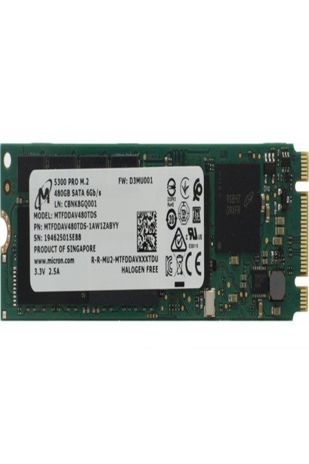 Внутренний SSD Crucial Micron 5300 PRO 480 ГБ M.2 SATA (MTFDDAV480TDS-1AW1ZABYY) 