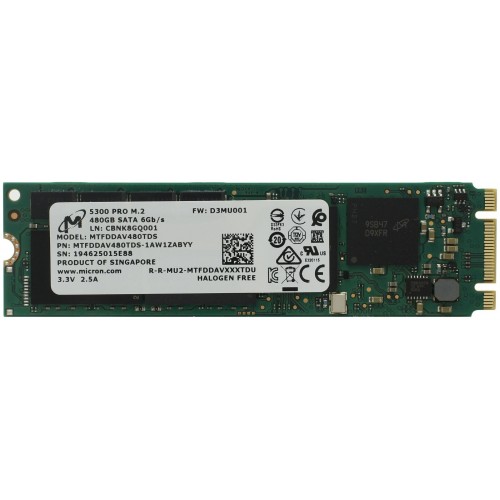 Внутренний SSD Crucial Micron 5300 PRO 480 ГБ M.2 SATA (MTFDDAV480TDS-1AW1ZABYY) 1