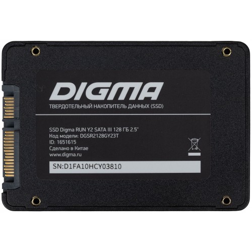 Внутренний SSD Digma Run Y2 SATA-III 128ГБ (DGSR2128GY23T) 1