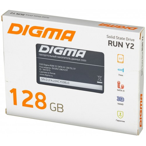 Внутренний SSD Digma Run Y2 SATA-III 128ГБ (DGSR2128GY23T) 8