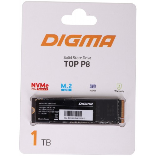 Внутренний SSD Digma Top P8 1 ТБ M.2 2280 (DGST4001TP83T) 1