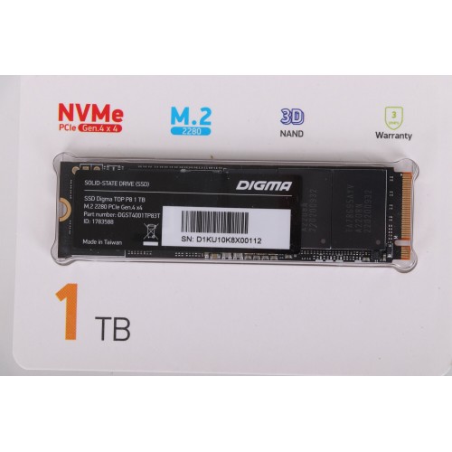 Внутренний SSD Digma Top P8 1 ТБ M.2 2280 (DGST4001TP83T) 4