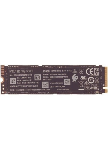 Внутренний SSD Intel 760p Series 256 ГБ M.2 (SSDPEKKW256G8XT) 8