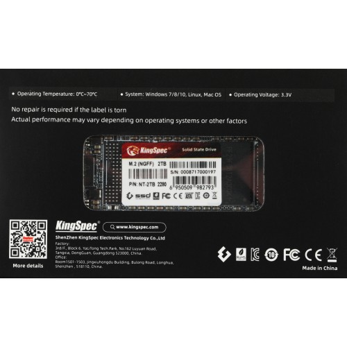 Внутренний SSD KingSpec 2 ТБ M.2 (NT-2TB) 2